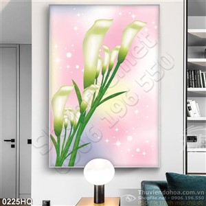 Tranh hoa lá nền trang trí
