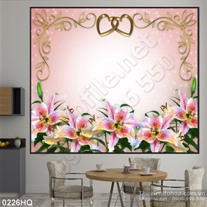 Tranh hoa lá nghệ thuật đẹp