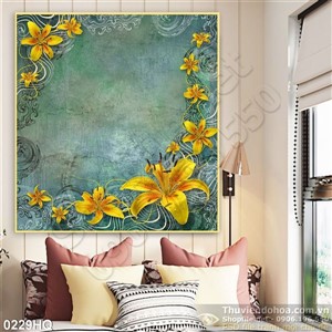 Tranh hoa lá độc đáo