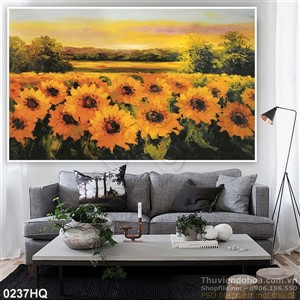 Tranh hoa hướng dương sơn dầu