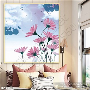 Tranh hoa lá trang trí phòng đẹp