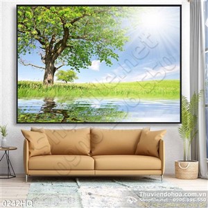 Tranh hoa lá phong cảnh đẹp