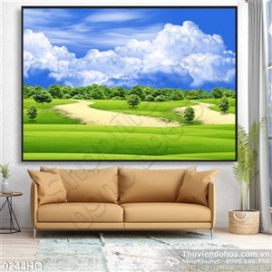 Tranh hoa lá trang trí phòng khách