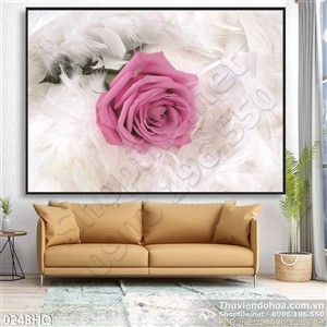 Tranh hoa lá trang trí phòng ngủ