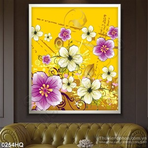 Tranh hoa sơn dầu trang trí