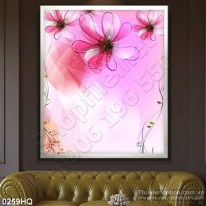 Tranh hoa lá trang trí nghệ thuật