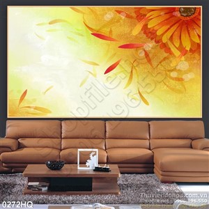 Tranh hoa lá nghệ thuật dán tường