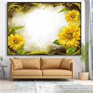 Tranh hoa hướng dương trang trí đẹp