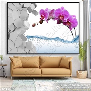 Tranh hoa lá trang trí phòng ngủ