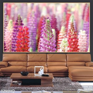 Tranh hoa lá trang trí phòng khách