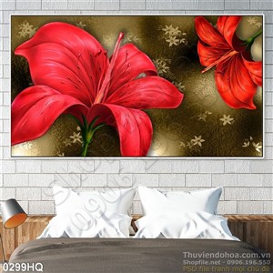 Tranh hoa lá trang trí đẹp