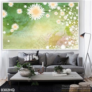 Tranh hoa lá độc đáo