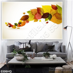 Tranh hoa lá trang trí dán tường đẹp