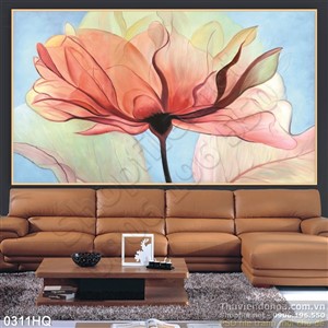 Tranh hoa lá nghê thuật hiện đại