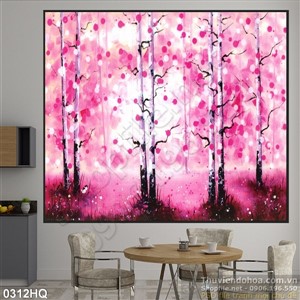 Tranh hoa lá nghệ thuật treo tường