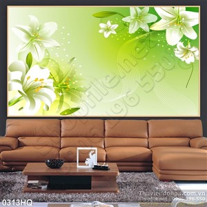 Tranh hoa lá dán tường đẹp