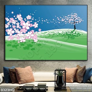 Tranh hoa lá nghệ thuật đẹp