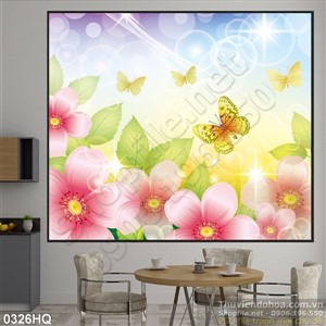 Tranh hoa lá nghệ thuật hiện đại