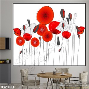 Tranh hoa hiện đại trang trí nội thất