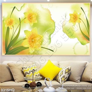 Tranh hoa lá trang trí phòng ngủ