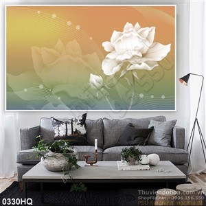 Tranh hoa dán tường nghệ thuật