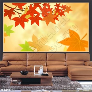 Tranh hoa lá trang trí dán tường