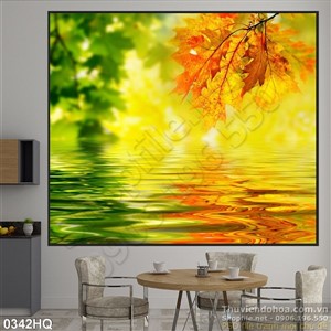 Tranh hoa lá nghệ thuật treo tường