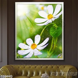 Tranh hoa lá cúc độc đáo