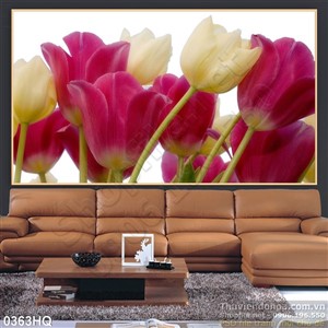 Tranh hoa lá nghê thuật đẹp