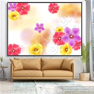 Tranh hoa trang trí dán tường
