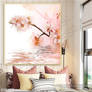 Tranh hoa đào độc đáo