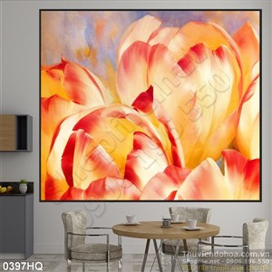 Tranh hoa tulip hiện đại