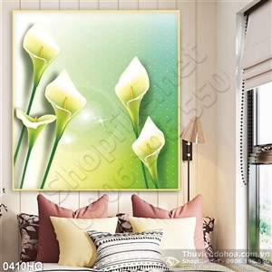 Tranh hoa Vân môn treo tường đẹp