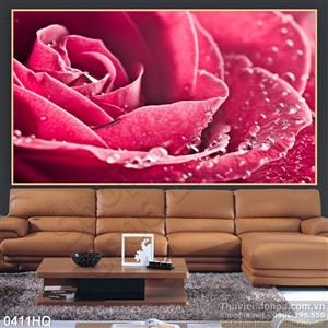 Tranh hoa hồng treo tường phòng ngủ