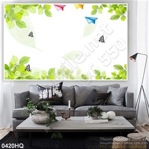 Tranh hoa lá trang treo tường đẹp