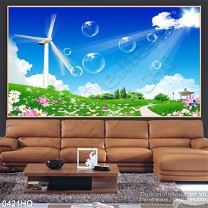 Tranh hoa lá trang trí treo tường độc đáo