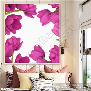 Tranh hoa lá dán tường đẹp