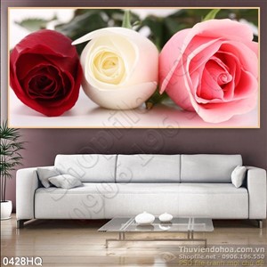 Tranh hoa hồng trang trí treo tường