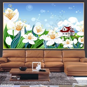 Tranh hoa lá nghệ thuật đẹp