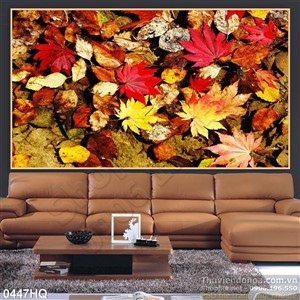 Tranh hoa lá dán tường đẹp độc đáo