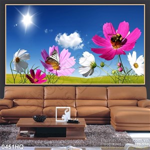 Tranh hoa hồ điệp trang trí treo tường