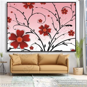 Tranh hoa lá dán tường đẹp