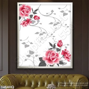Tranh hoa lá dán tường đẹp