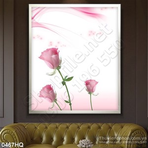 Tranh hoa hồng trang trí treo tường