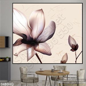 Tranh hoa lá nghệ thuật đẹp