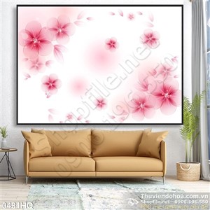 Tranh hoa lá dán tường đẹp