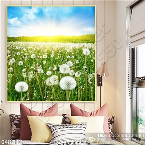 Tranh hoa bồ công anh đẹp