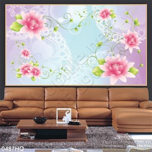 Tranh hoa lá trang trí đẹp