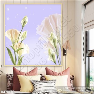 Tranh hoa cát tường trang trí tường đẹp