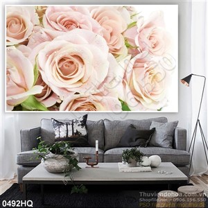 Tranh hoa hồng trang trí đẹp